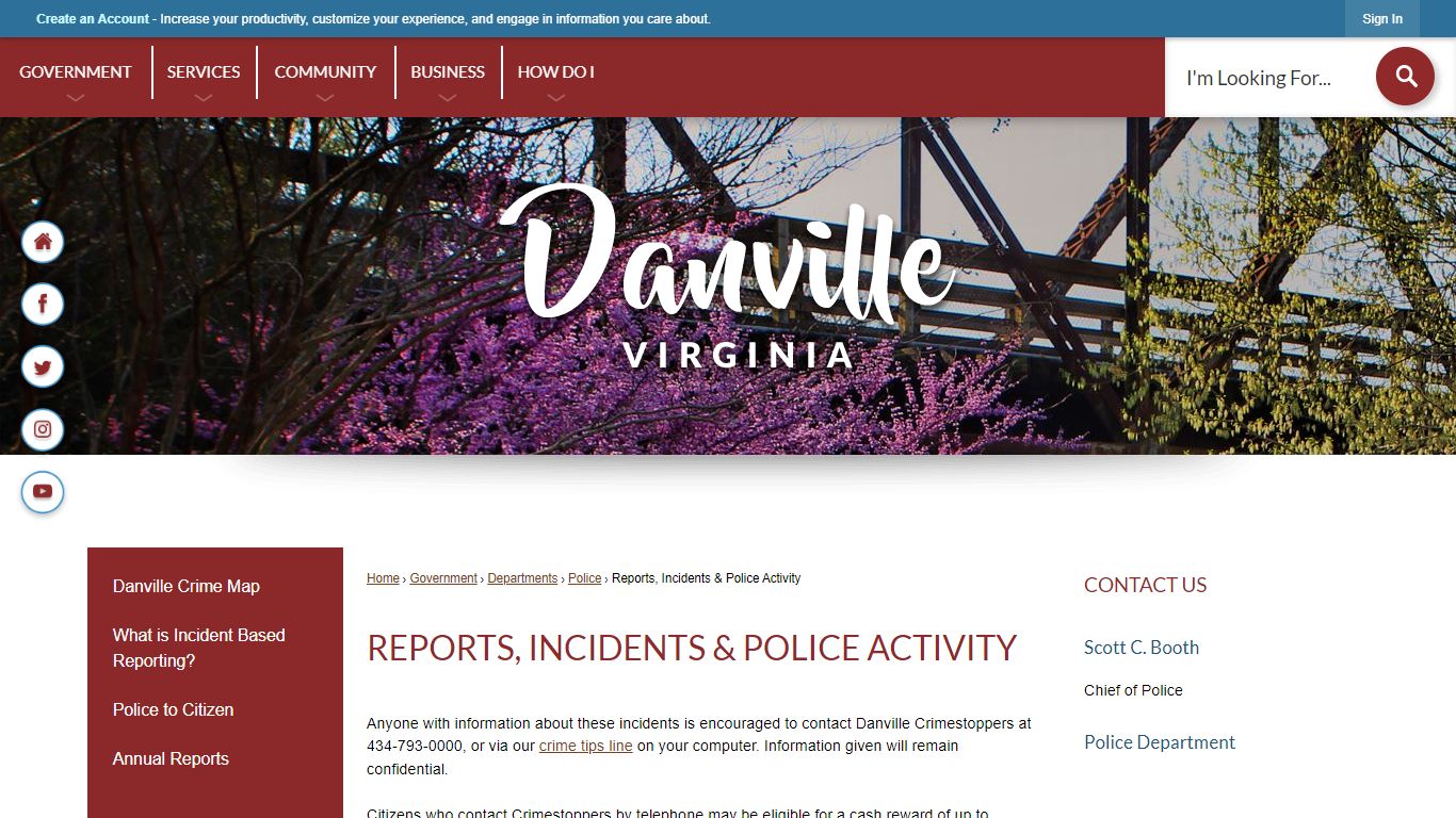 Reports, Incidents & Police Activity - Danville, VA